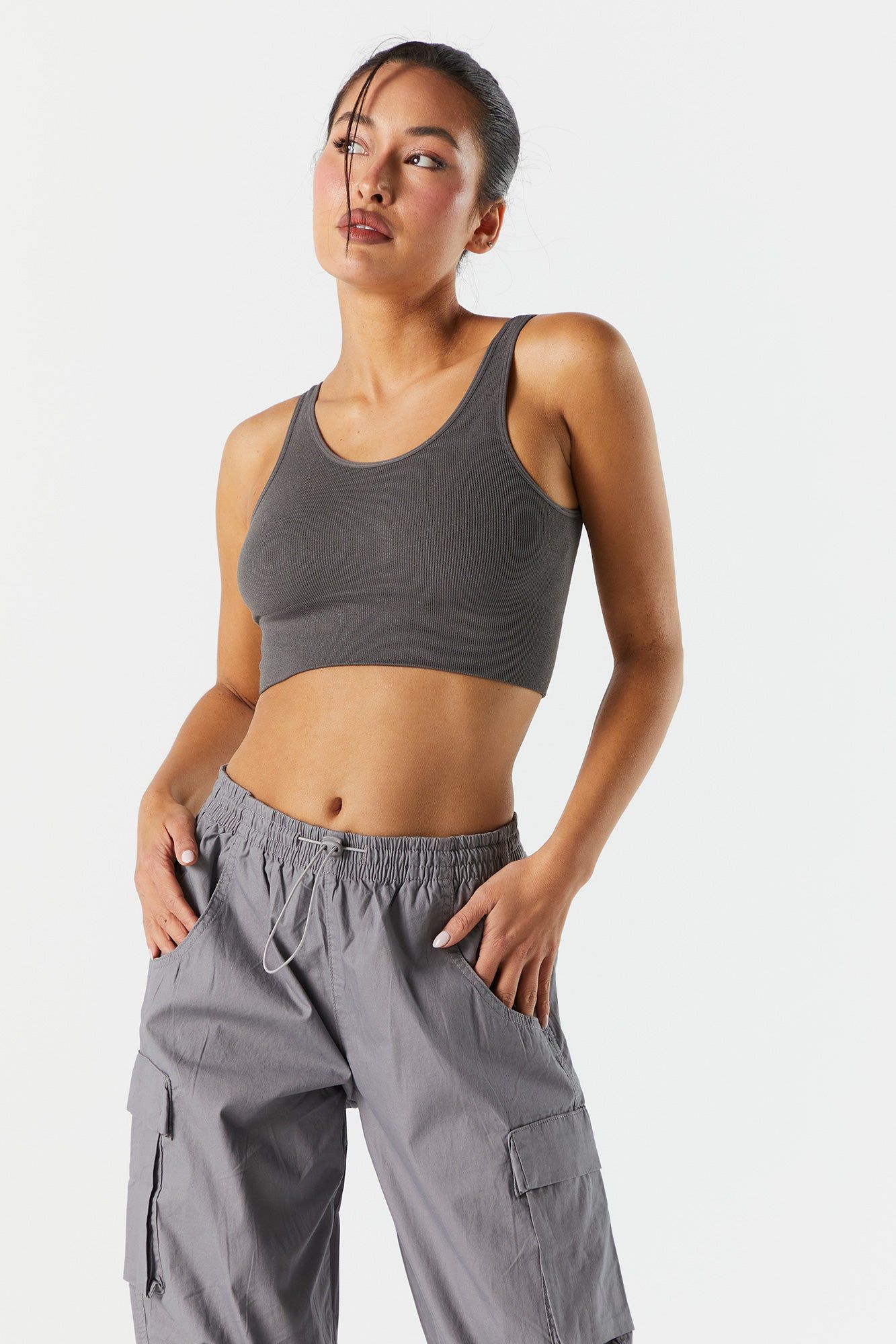 Soutien-gorge de sport côtelé sans couture sold by Urban Planet product image thumbnail 4