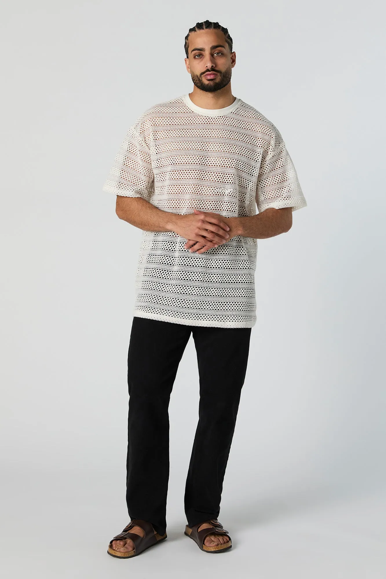 Crochet Crewneck T-Shirt sold by Urban Planet product image thumbnail 3
