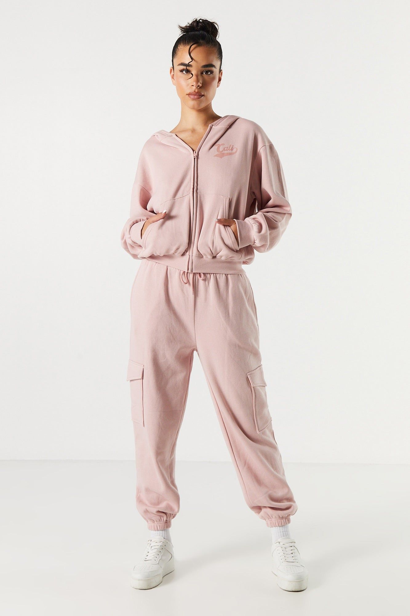 Cali Graphic Fleece Zip-Up Hoodie sold by Urban Planet product image thumbnail 3