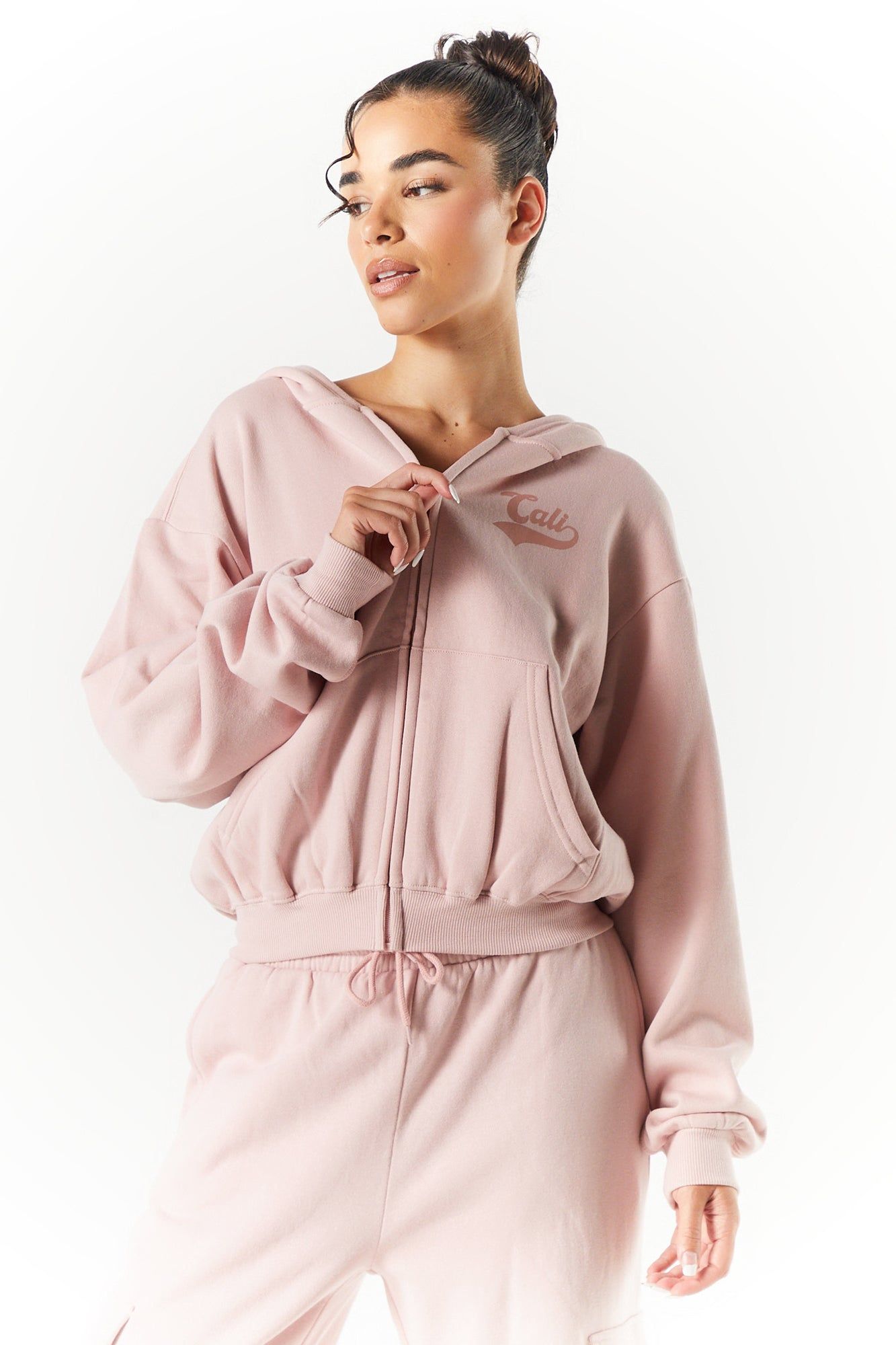 Cali Graphic Fleece Zip-Up Hoodie sold by Urban Planet