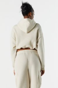 Fleece Cropped Hoodie sold by Urban Planet