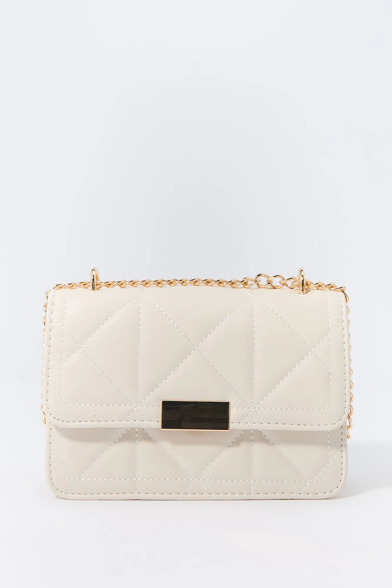 Faux Leather Quilted Crossbody Bag sold by Urban Planet product image thumbnail 2
