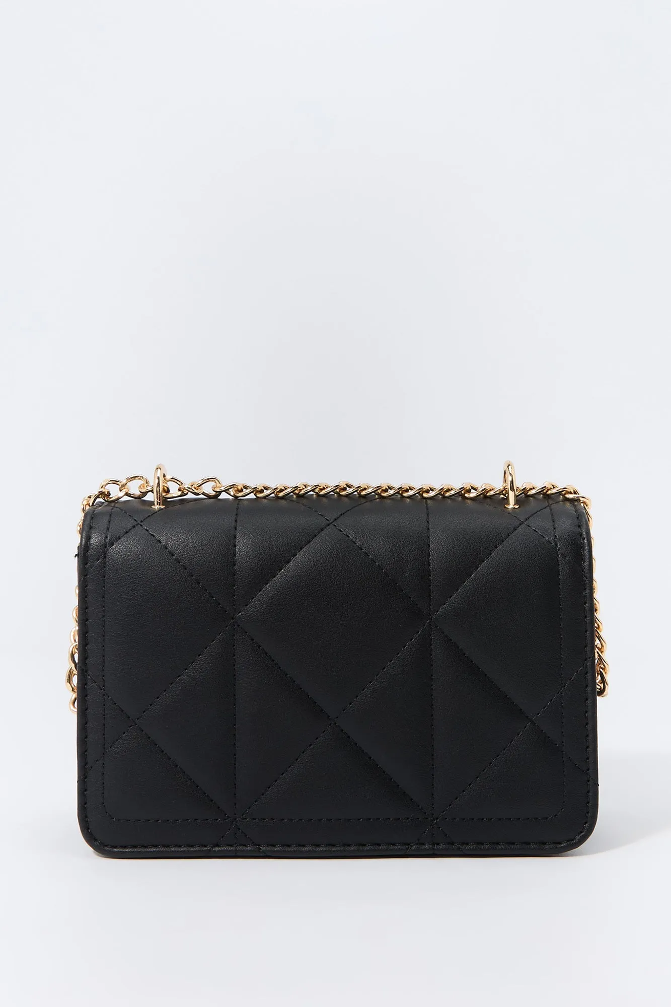 Faux Leather Quilted Crossbody Bag sold by Urban Planet product image thumbnail 5