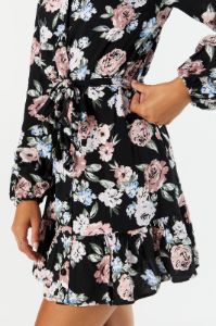 Floral Belted Long Sleeve Mini Dress sold by Urban Planet