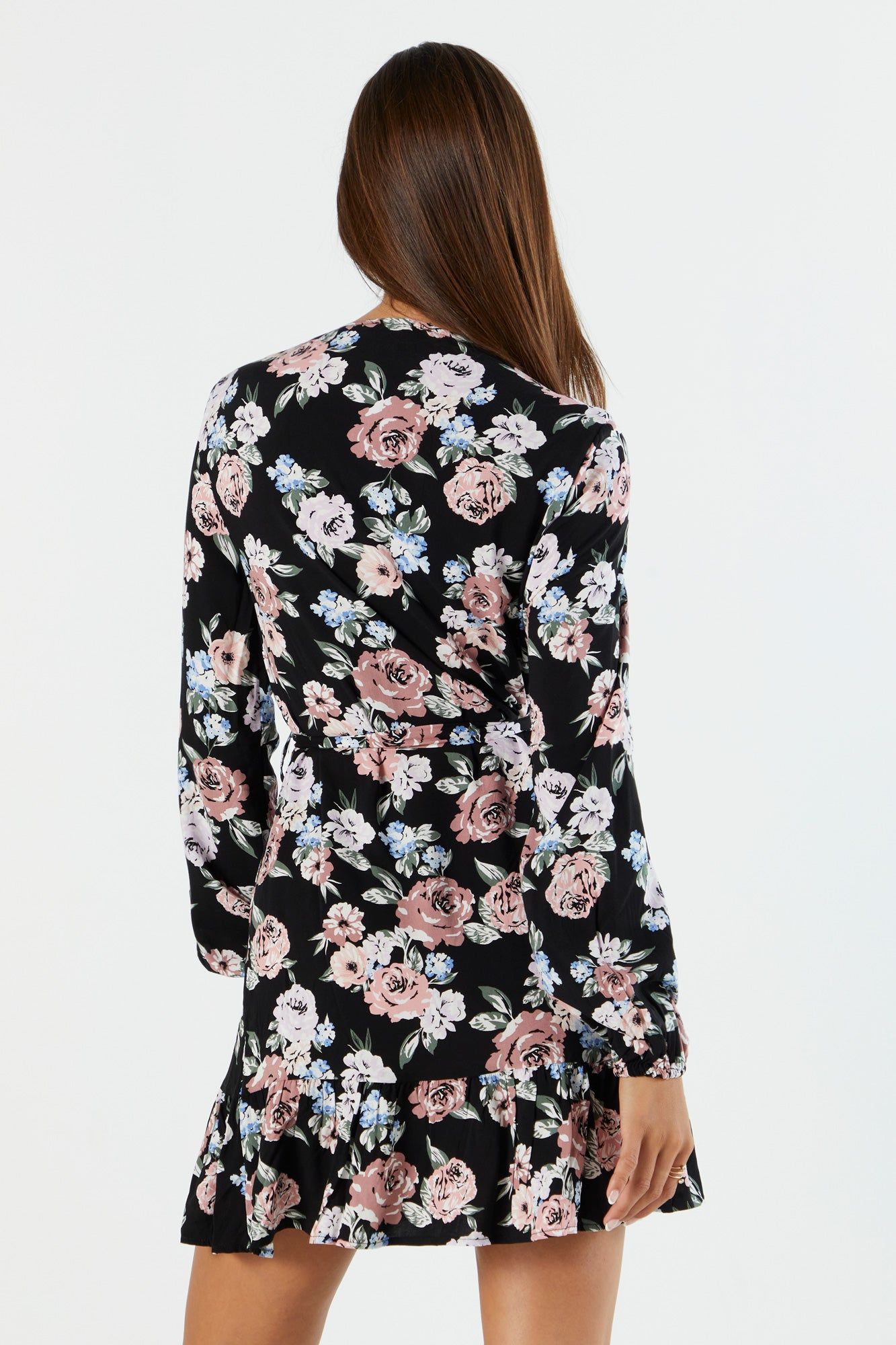 Floral Belted Long Sleeve Mini Dress sold by Urban Planet product image thumbnail 2