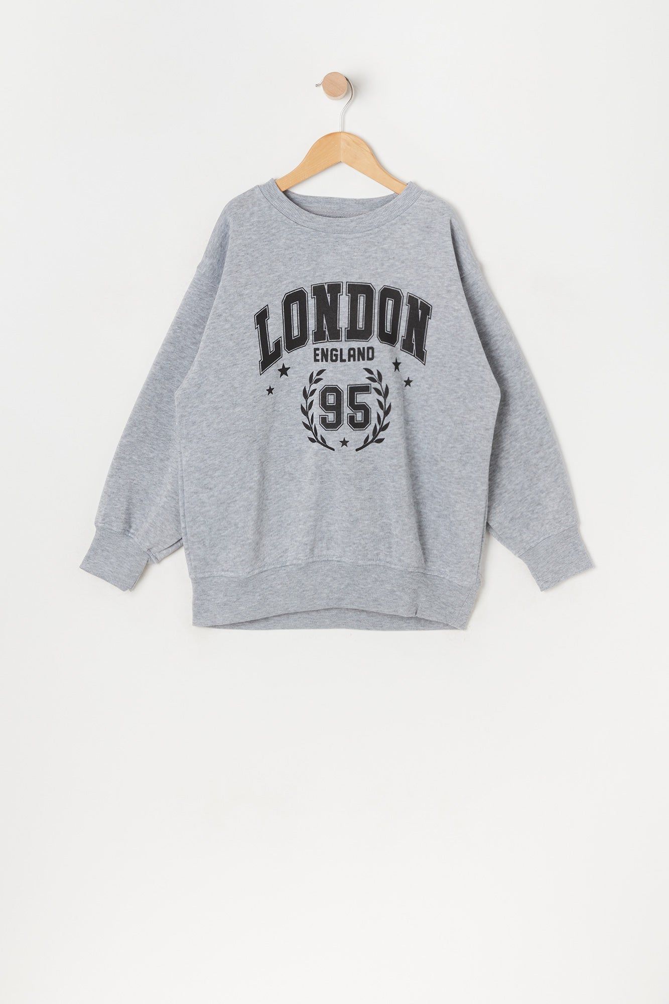 Girls London Graphic Oversized Fleece Sweatshirt sold by Urban Planet