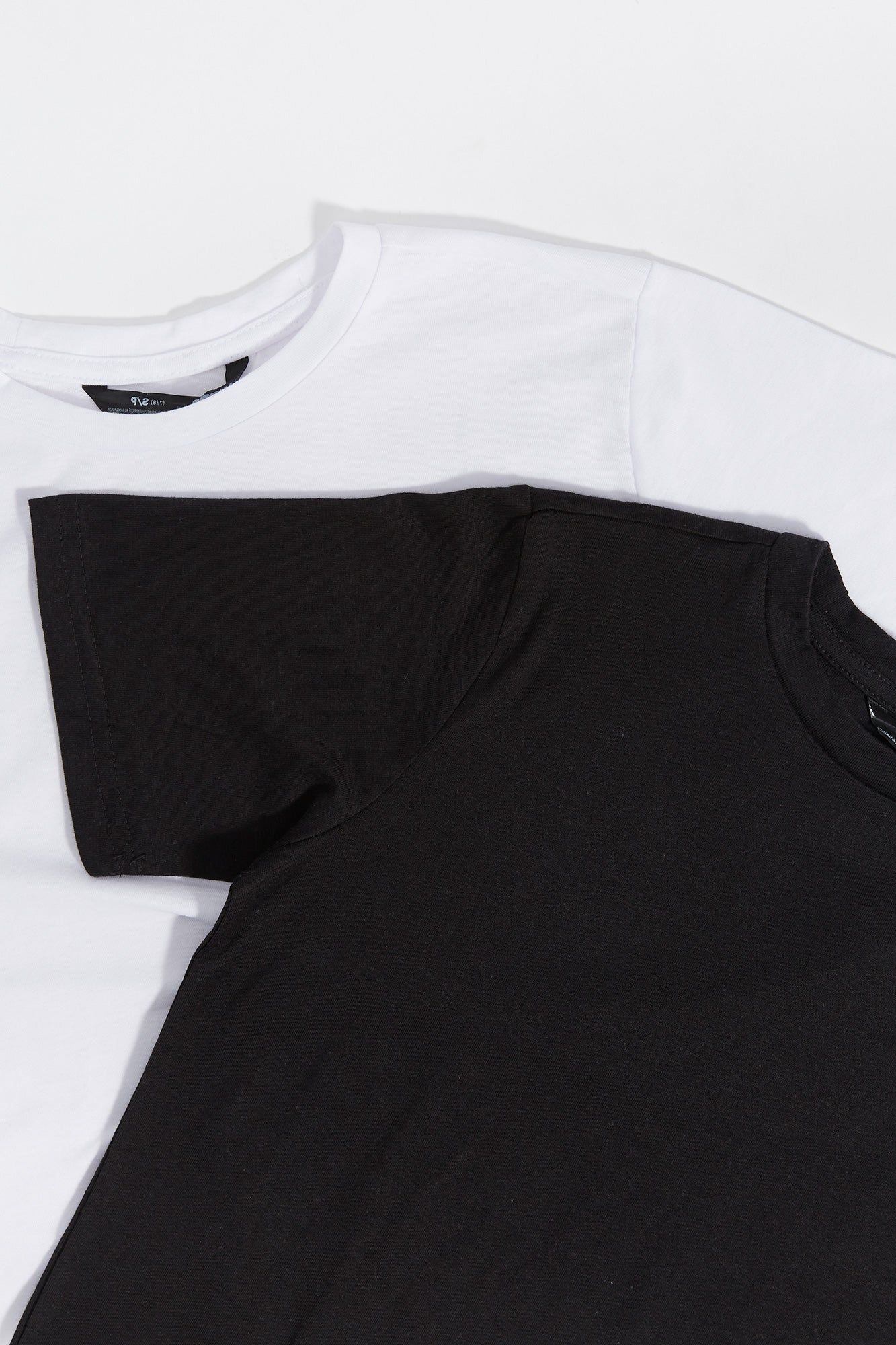 Unisex Black & White Basic Crew Neck T-Shirt (2 Pack) sold by Urban Planet