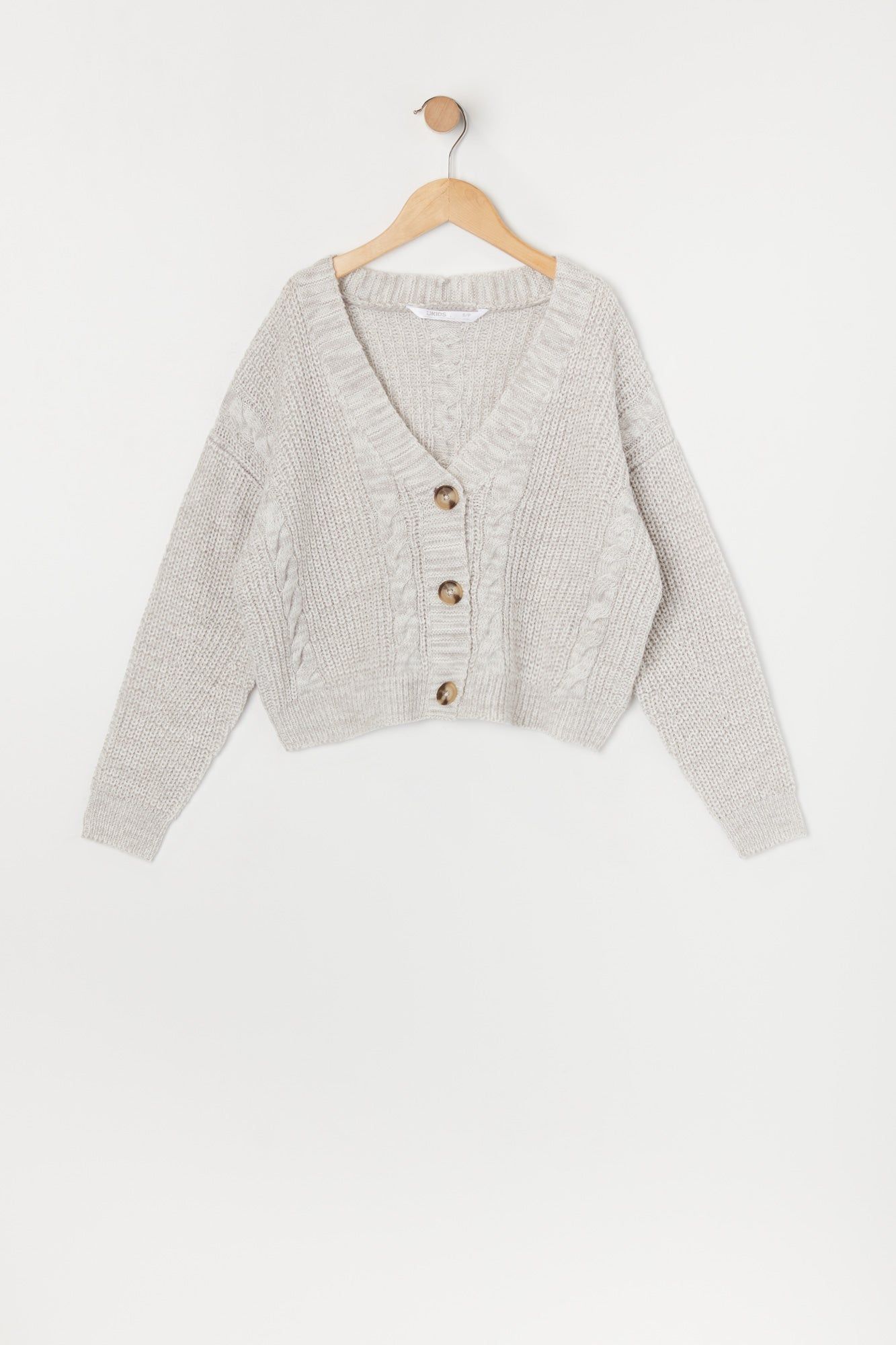 Girls Knit Button-Up Cardigan sold by Urban Planet