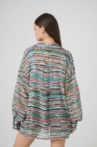 Oversized Striped Long Sleeve Top sold by Urban Planet