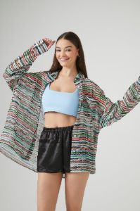 Oversized Striped Long Sleeve Top sold by Urban Planet