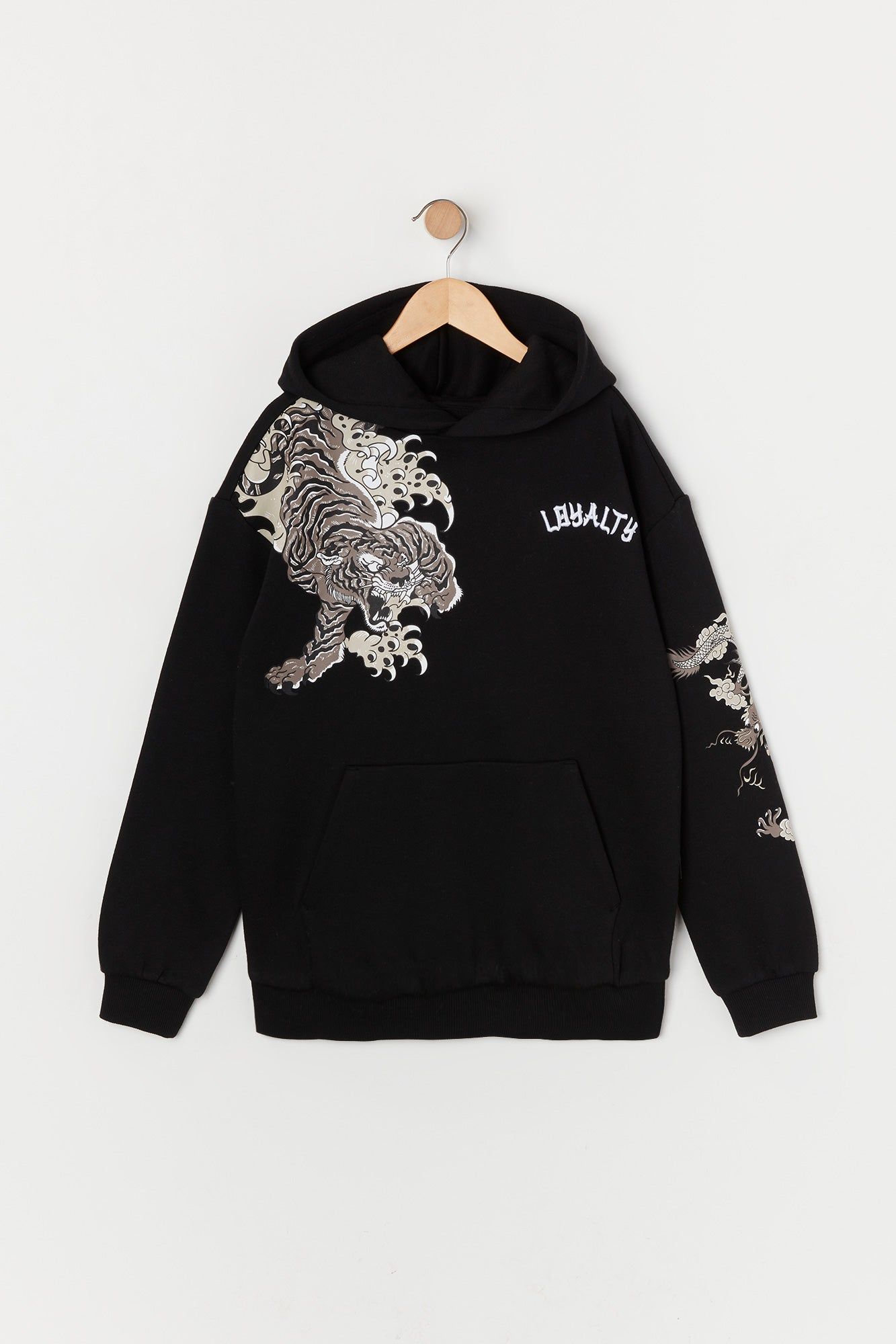 Boys Dragon Graphic Fleece Hoodie sold by Urban Planet