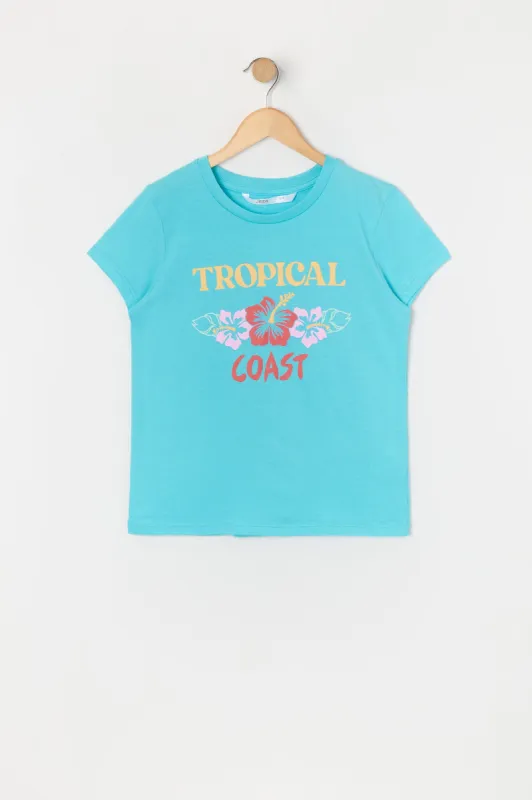 T-shirt à imprimé Tropical Coast pour fille sold by Urban Planet