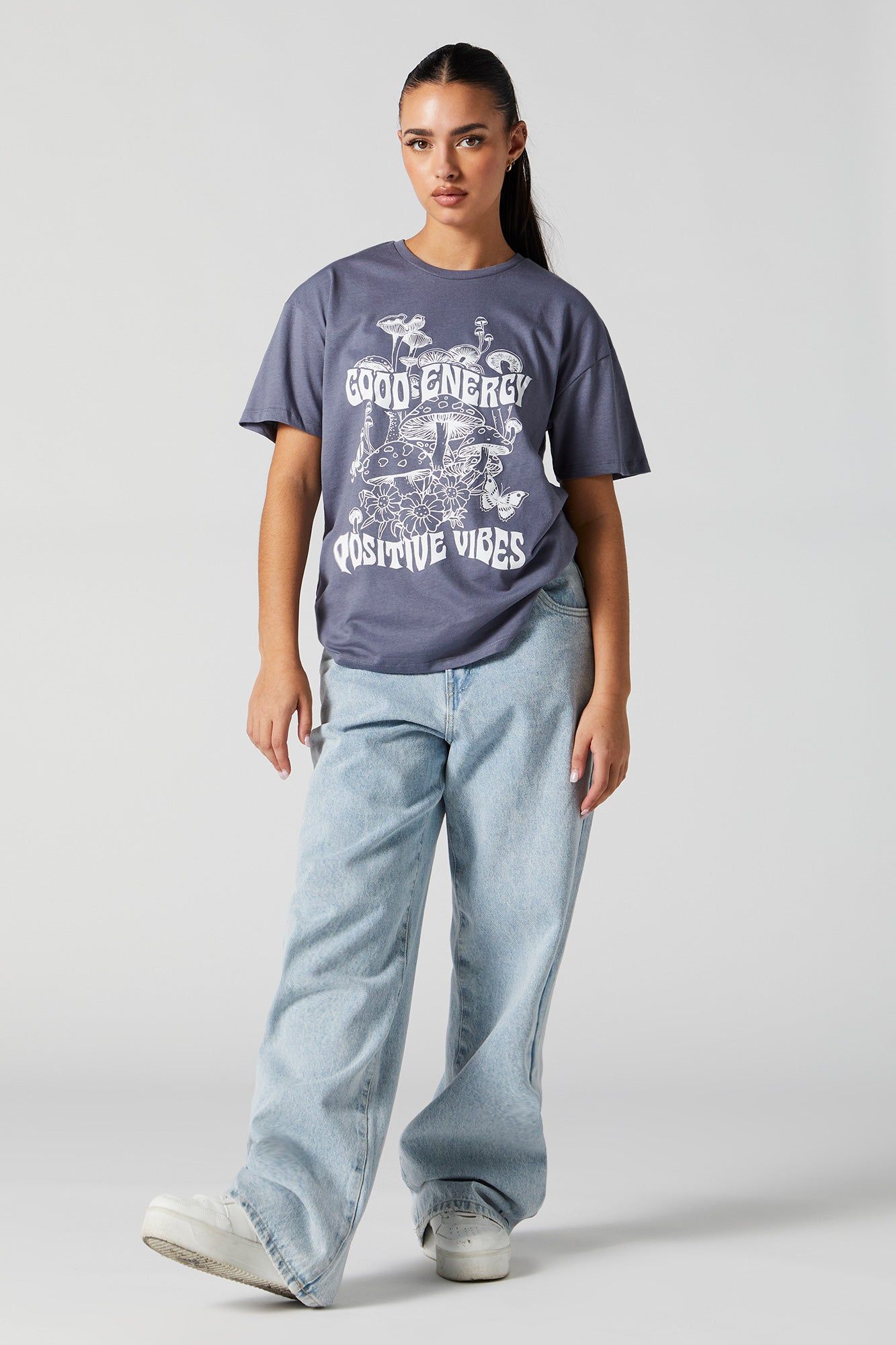 Good Energy Graphic Boyfriend T-Shirt sold by Urban Planet product image thumbnail 3