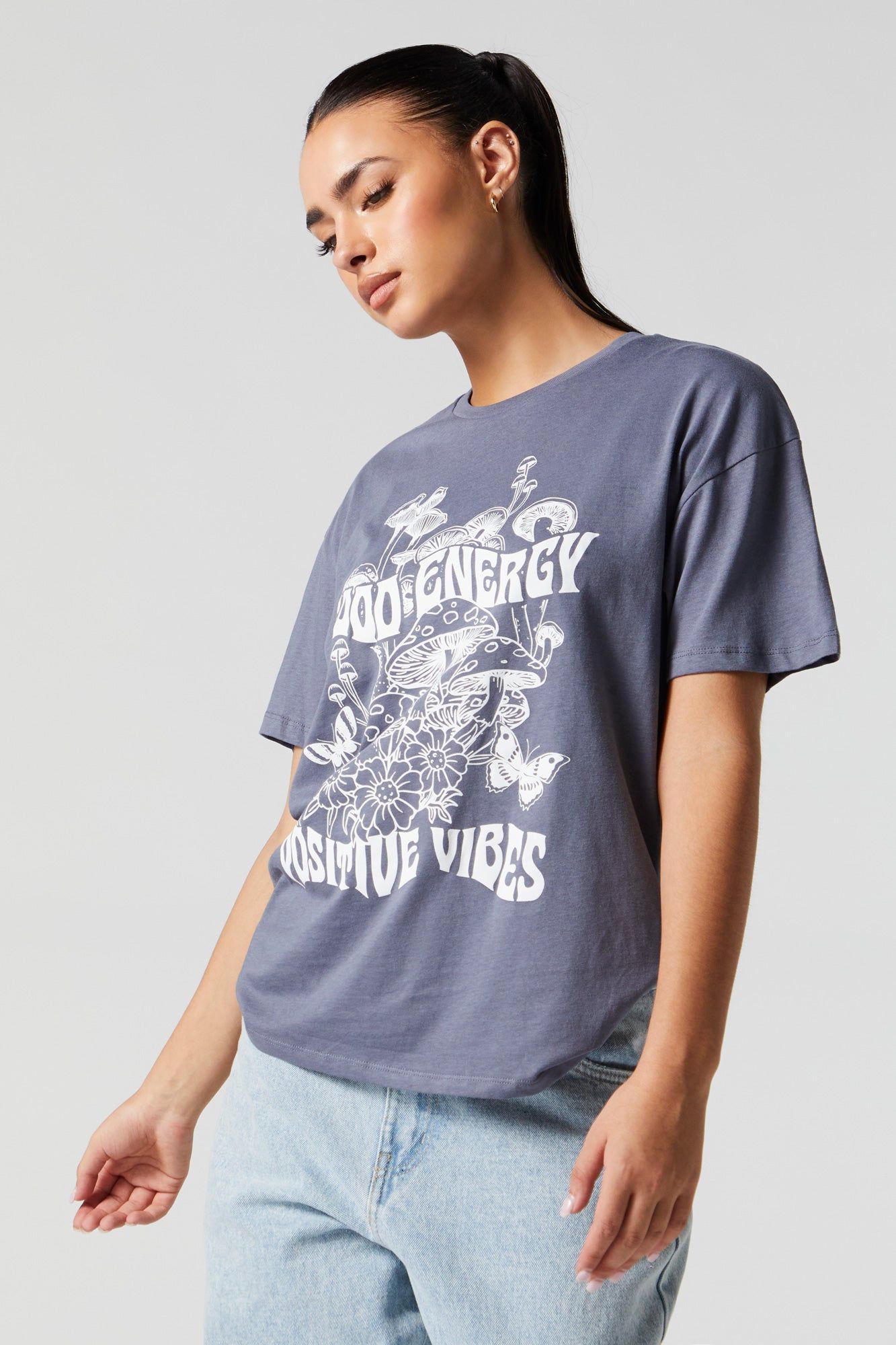 Good Energy Graphic Boyfriend T-Shirt sold by Urban Planet product image thumbnail 2