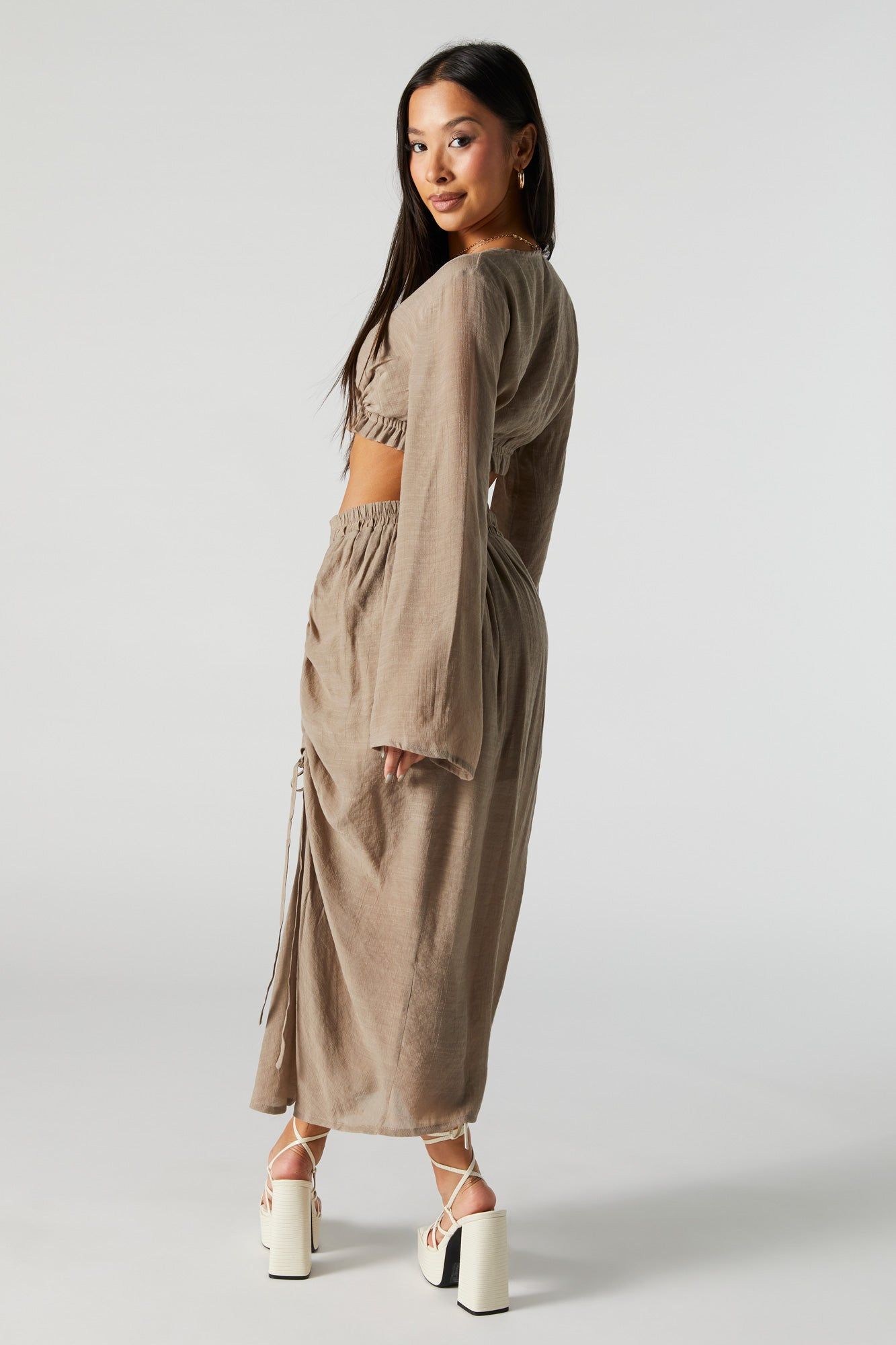 Drawstring Top and Midi Skirt 2 Piece Set sold by Urban Planet product image thumbnail 2