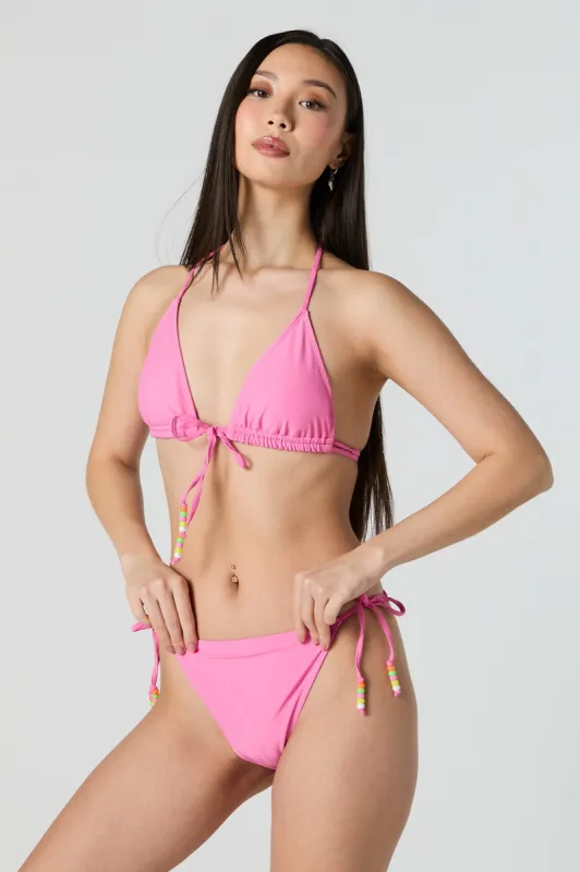 Culotte de bikini avec taille coulissante et billes sold by Urban Planet