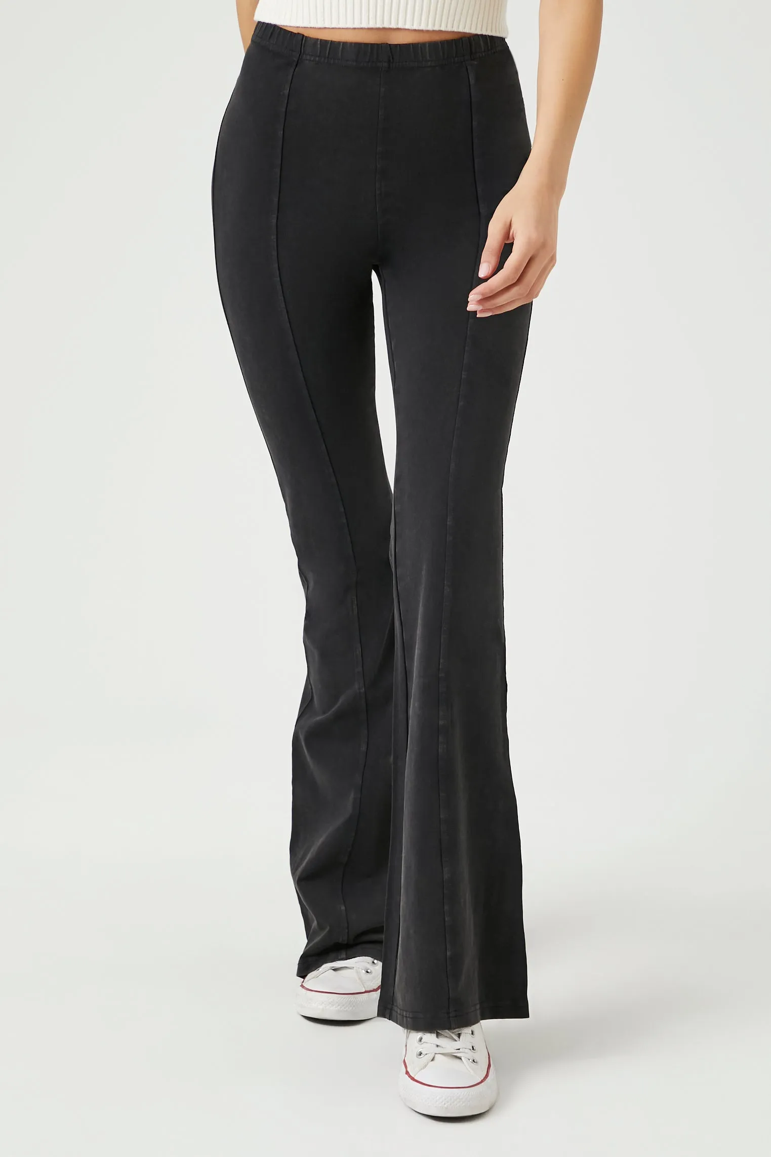 Pantalon mi-taille à jambe évasée avec surpiqûres sold by Urban Planet product image thumbnail 2