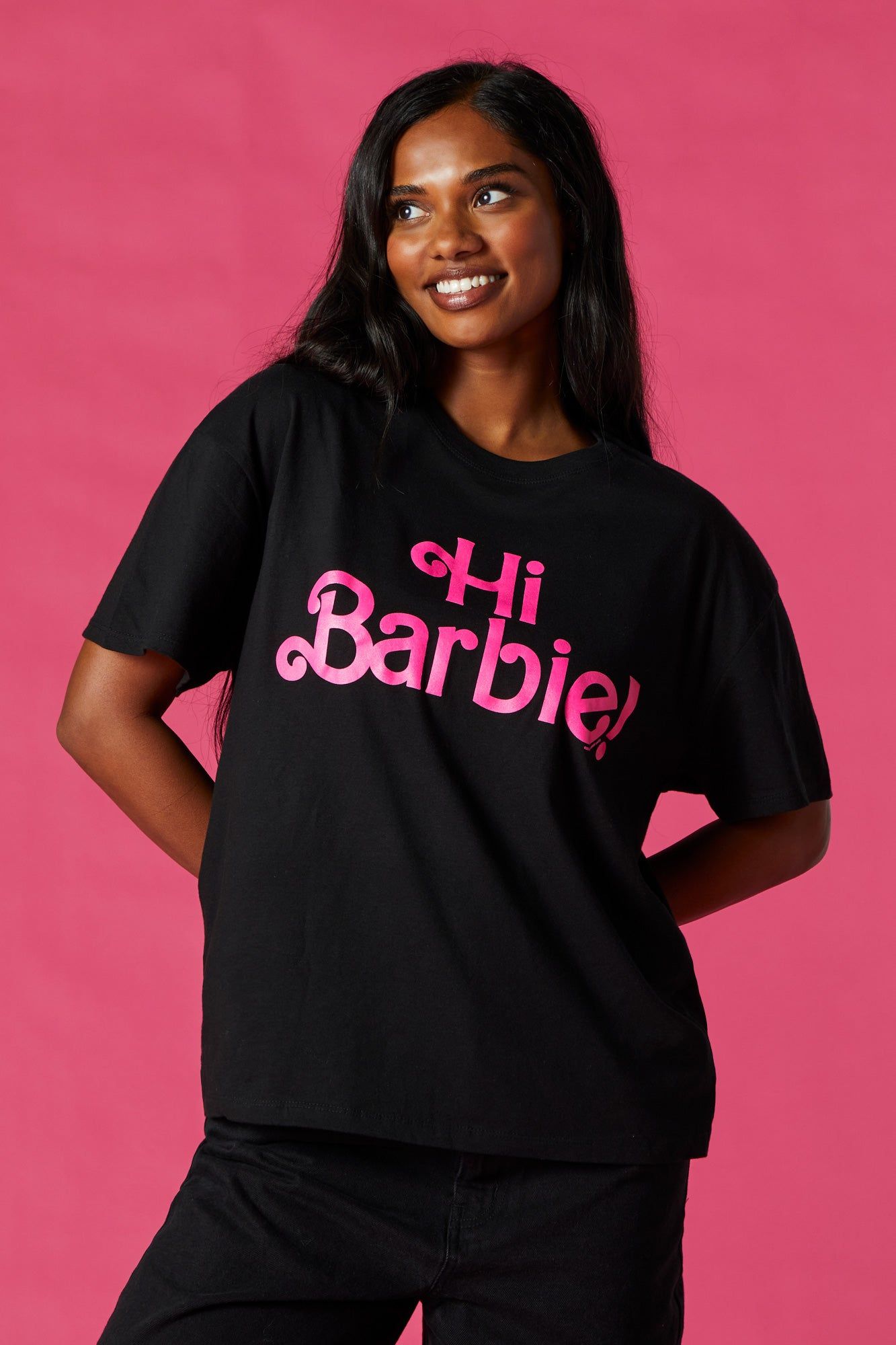 Barbie™ The Movie Hi Barbie! Graphic Boyfriend T-Shirt sold by Urban Planet