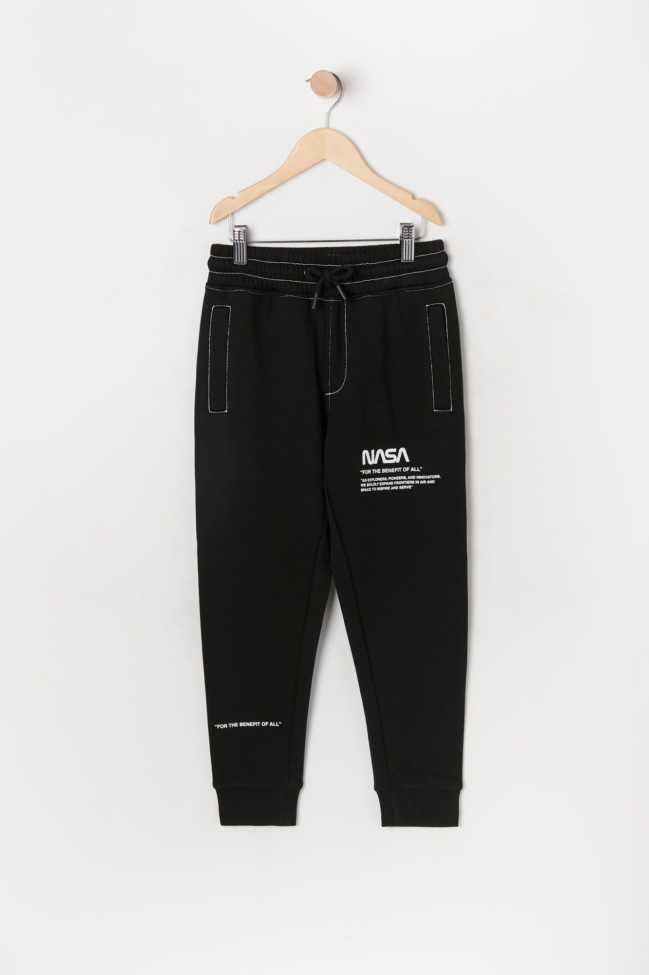 Boys NASA Graphic Contrast Stitch Fleece Jogger sold by Urban Planet product image thumbnail 3