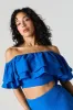 Off Shoulder Ruffled Crop Top sold by Urban Planet