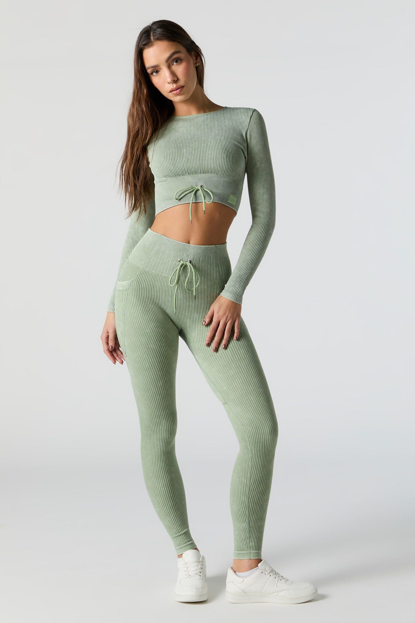Legging Sommer Ray délavé sans couture à taille coulissante sold by Urban Planet