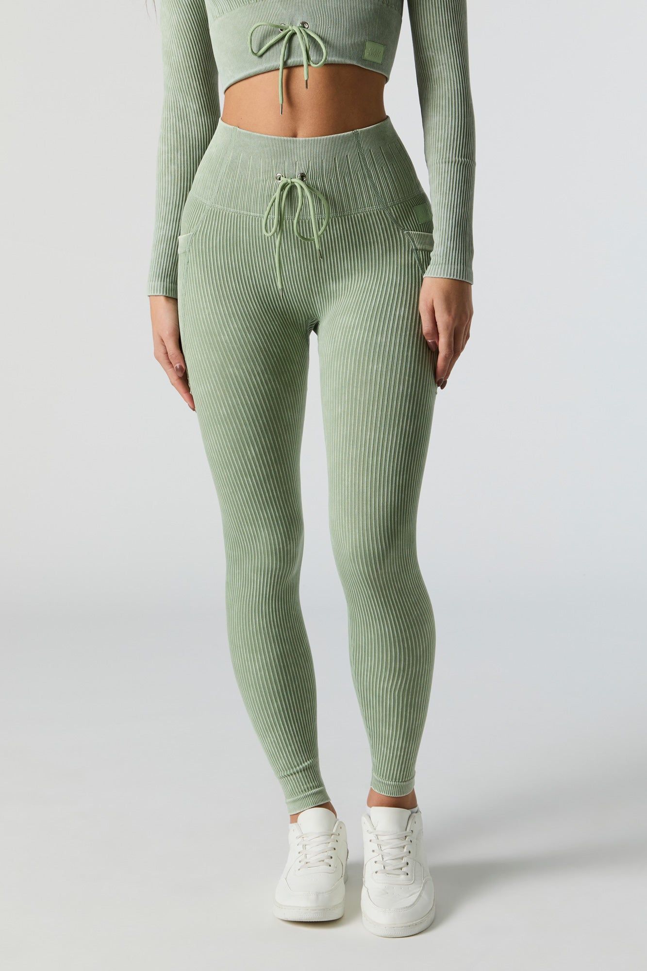 Legging Sommer Ray délavé sans couture à taille coulissante sold by Urban Planet product image thumbnail 2