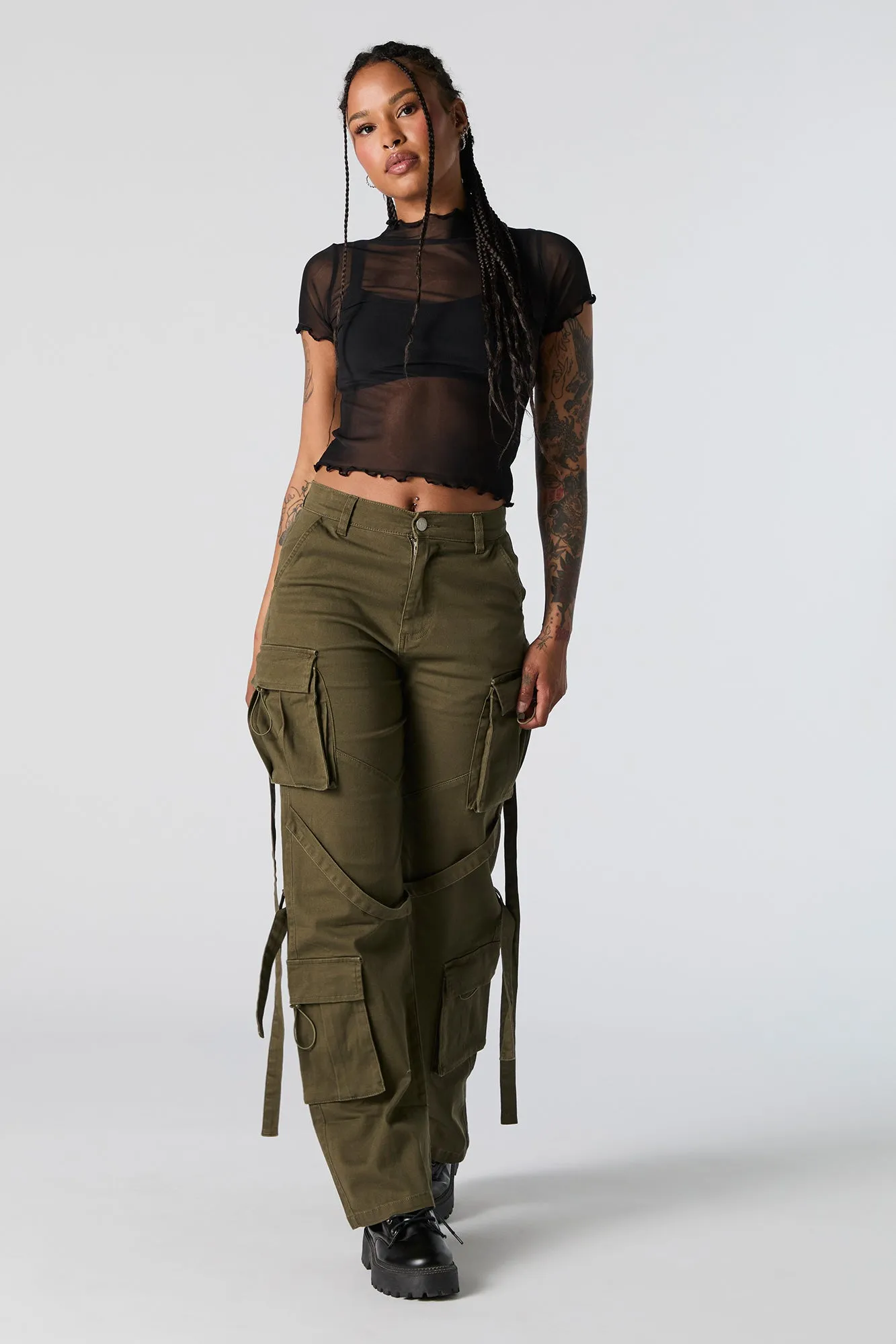 Straight Leg Utility Cargo Pant sold by Urban Planet product image thumbnail 5
