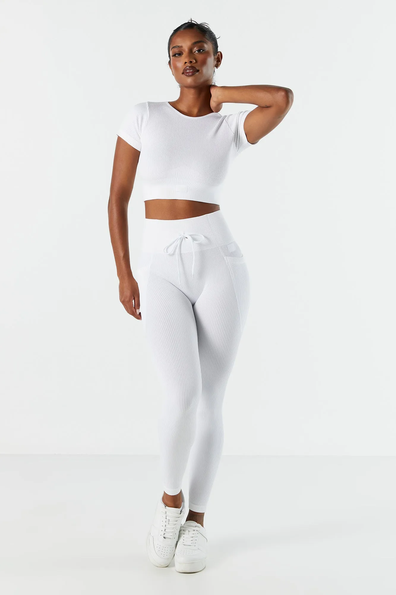 Sommer Ray Seamless Ribbed Active T-Shirt sold by Urban Planet product image thumbnail 3