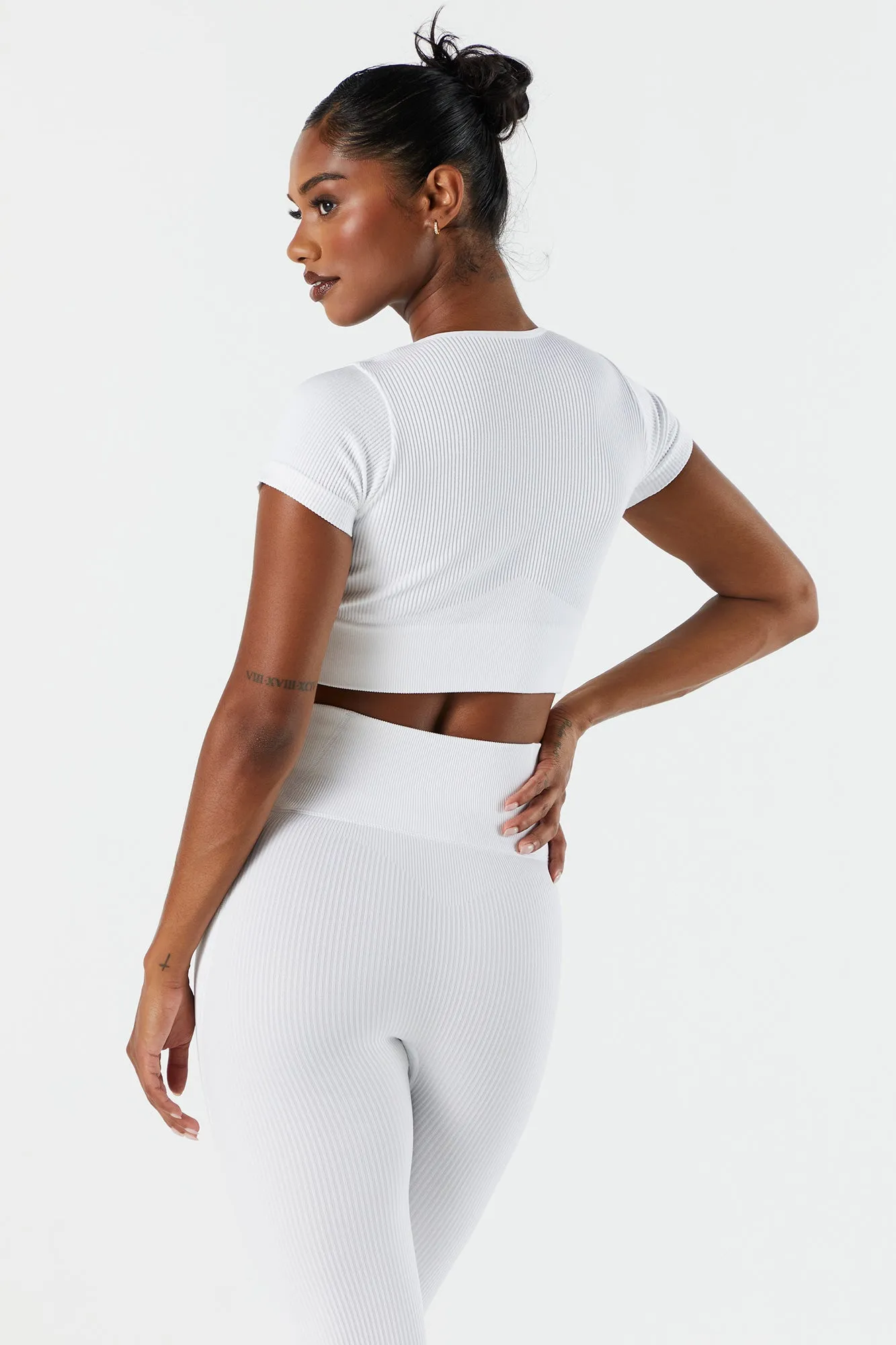 Sommer Ray Seamless Ribbed Active T-Shirt sold by Urban Planet product image thumbnail 2