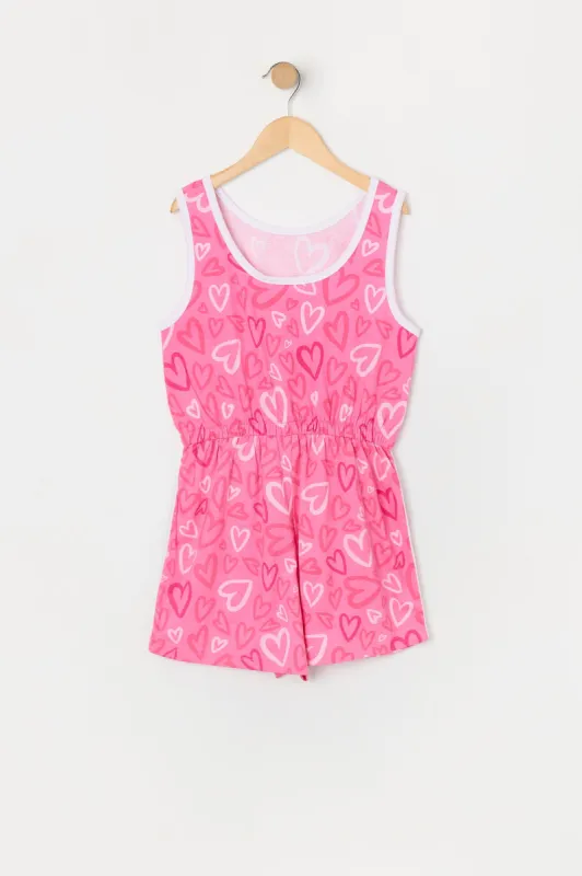 Girls Heart Print Romper sold by Urban Planet