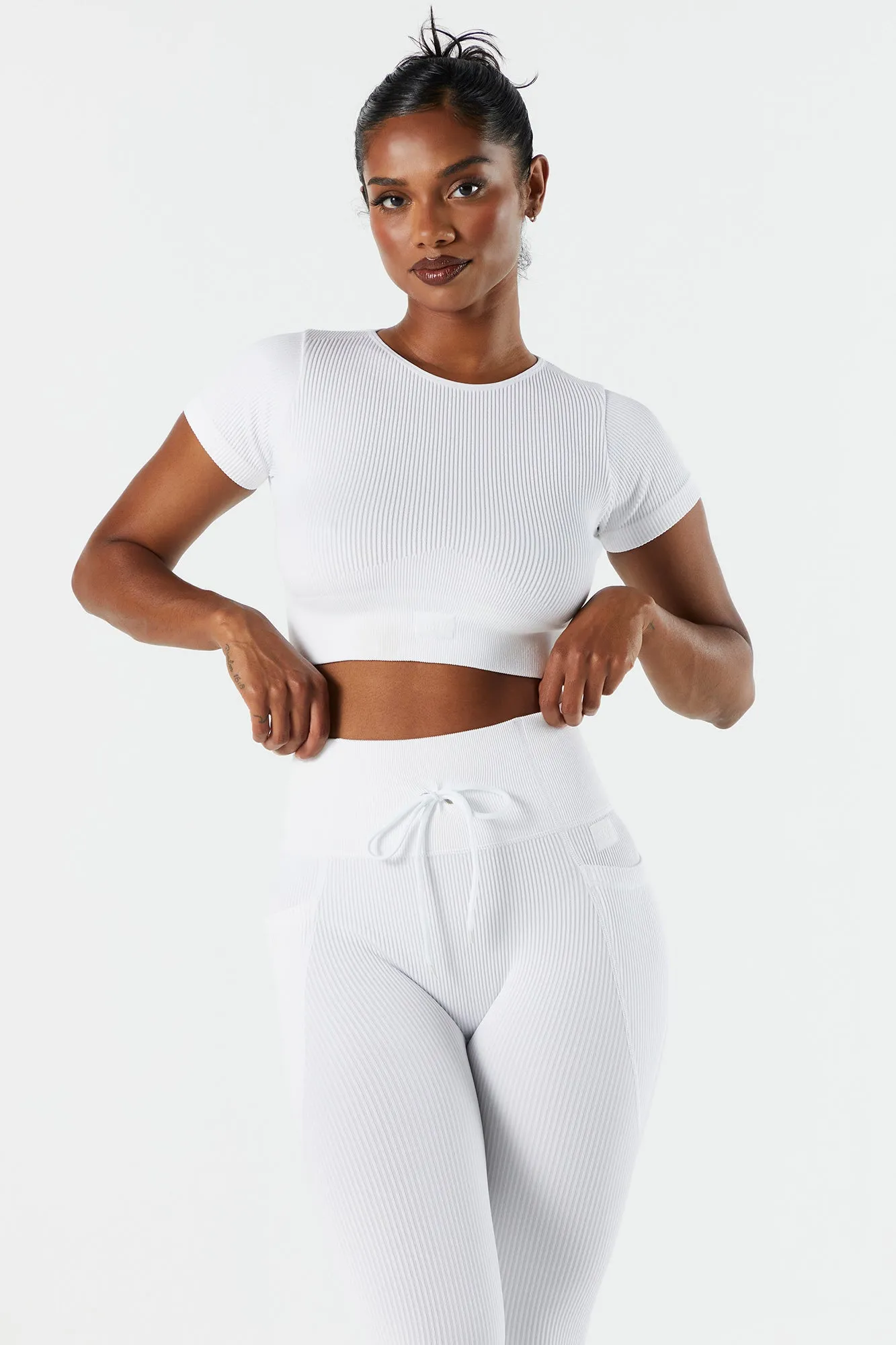 Sommer Ray Seamless Ribbed Active T-Shirt sold by Urban Planet