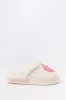 Faux Fur Collared Happy Face Slipper sold by Urban Planet