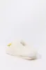 Faux Fur Collared Happy Face Slipper sold by Urban Planet