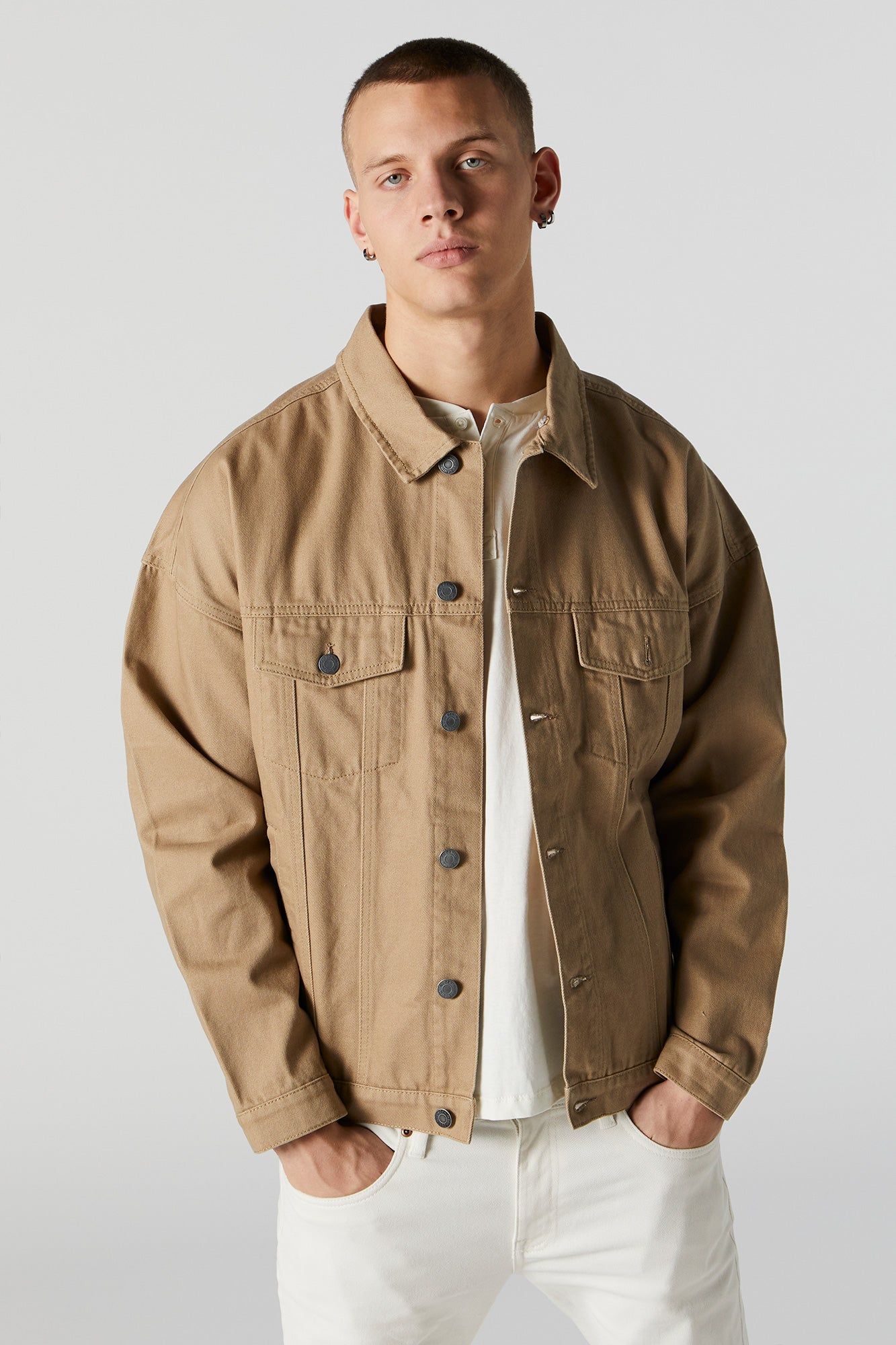 Hooded Denim Jacket sold by Urban Planet product image thumbnail 4