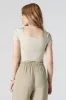 Contour Square Neck Cropped T-Shirt sold by Urban Planet