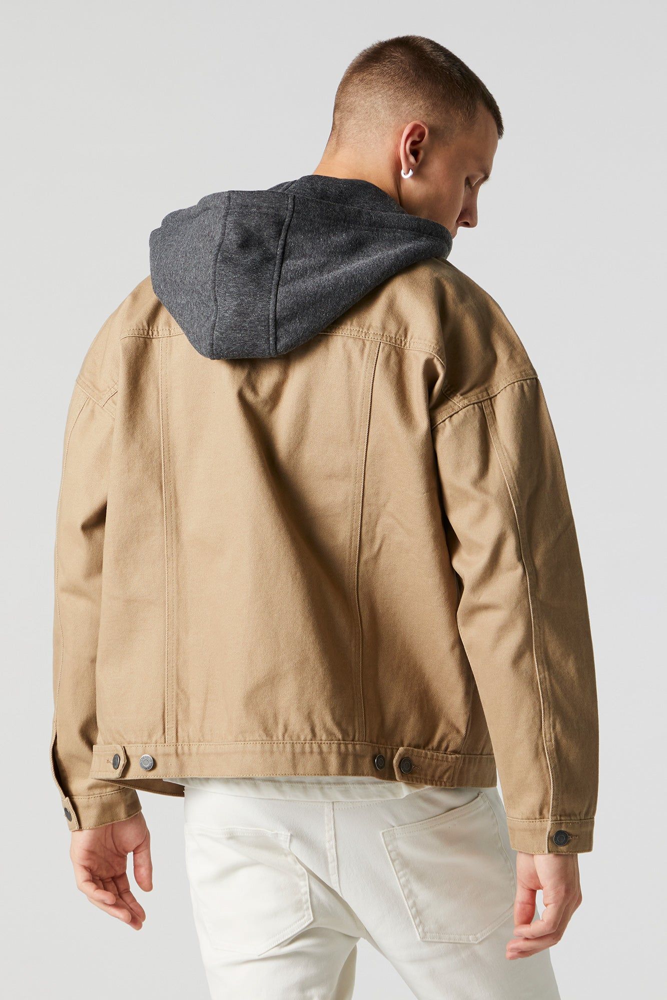 Hooded Denim Jacket sold by Urban Planet product image thumbnail 2