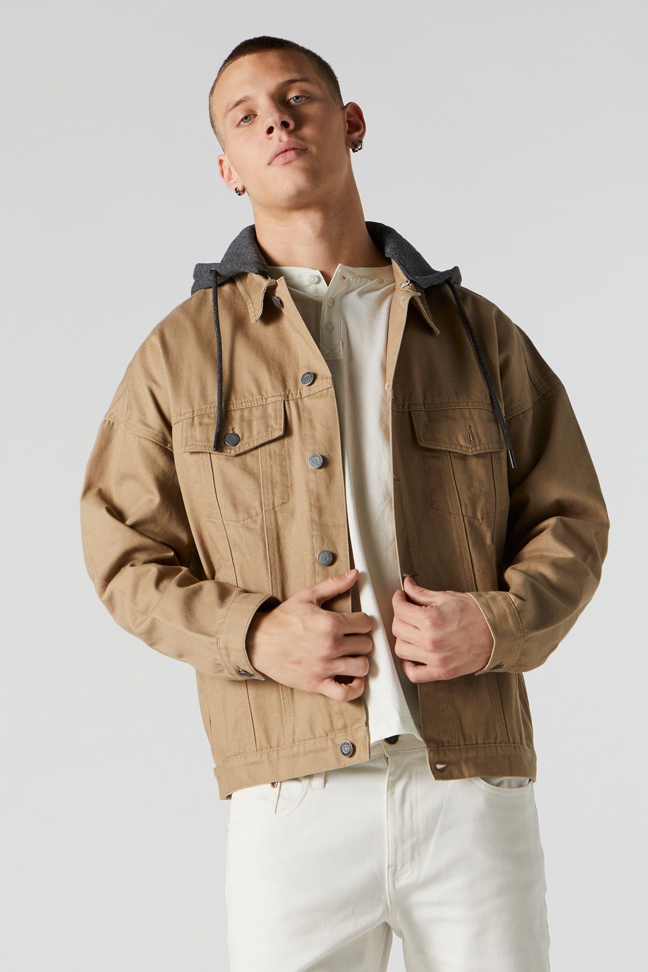 Hooded Denim Jacket sold by Urban Planet