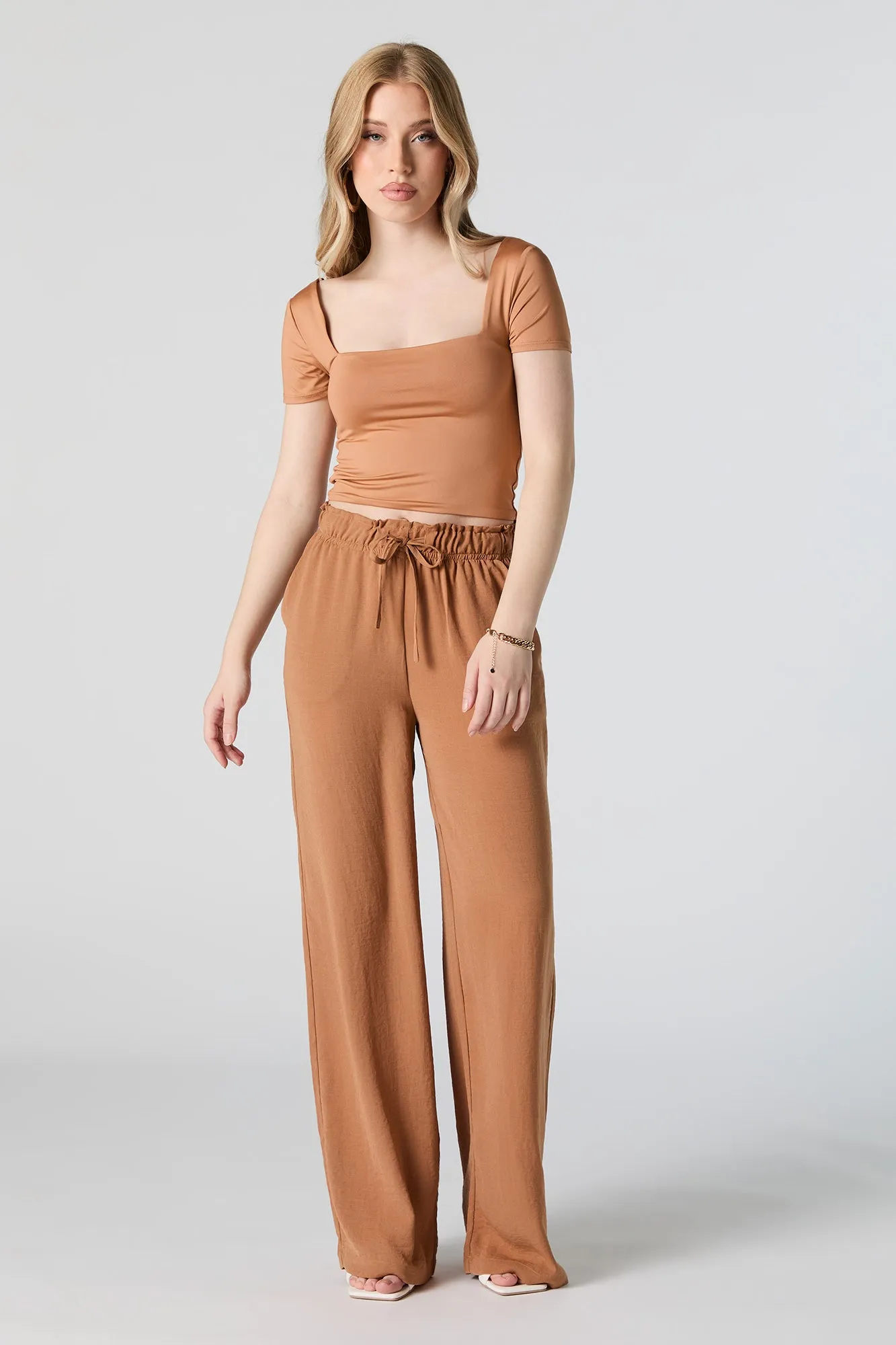 Contour Square Neck Cropped T-Shirt sold by Urban Planet product image thumbnail 3