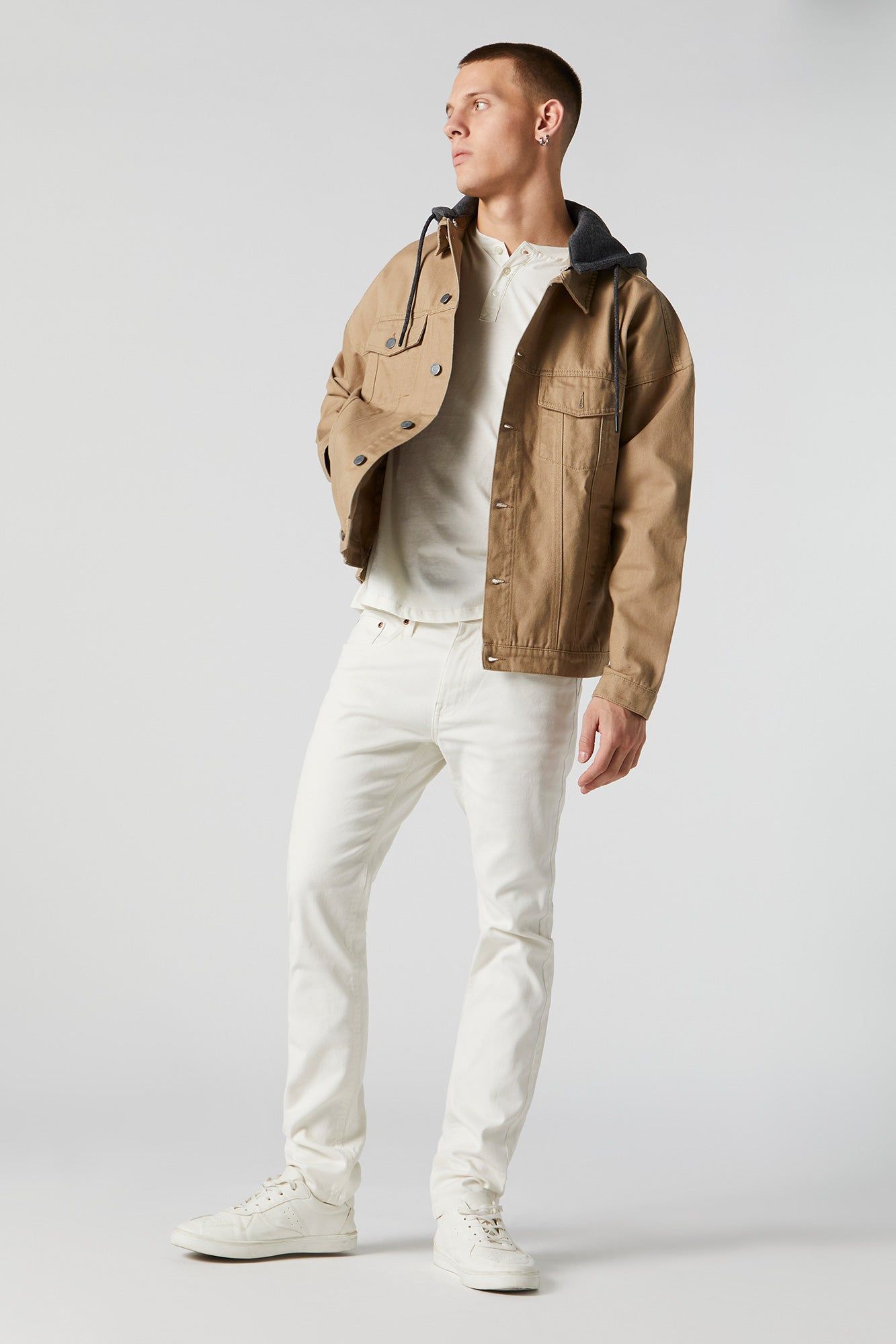 Hooded Denim Jacket sold by Urban Planet product image thumbnail 3