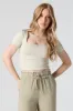 Contour Square Neck Cropped T-Shirt sold by Urban Planet