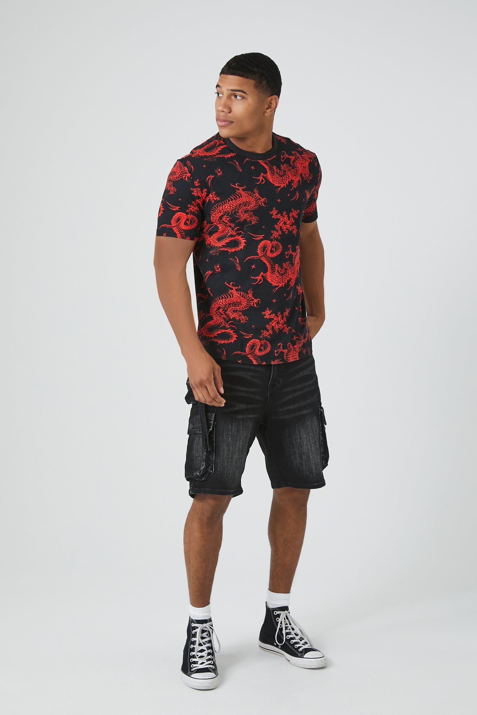 T-shirt ras du cou à imprimé Dragon sold by Urban Planet product image thumbnail 4