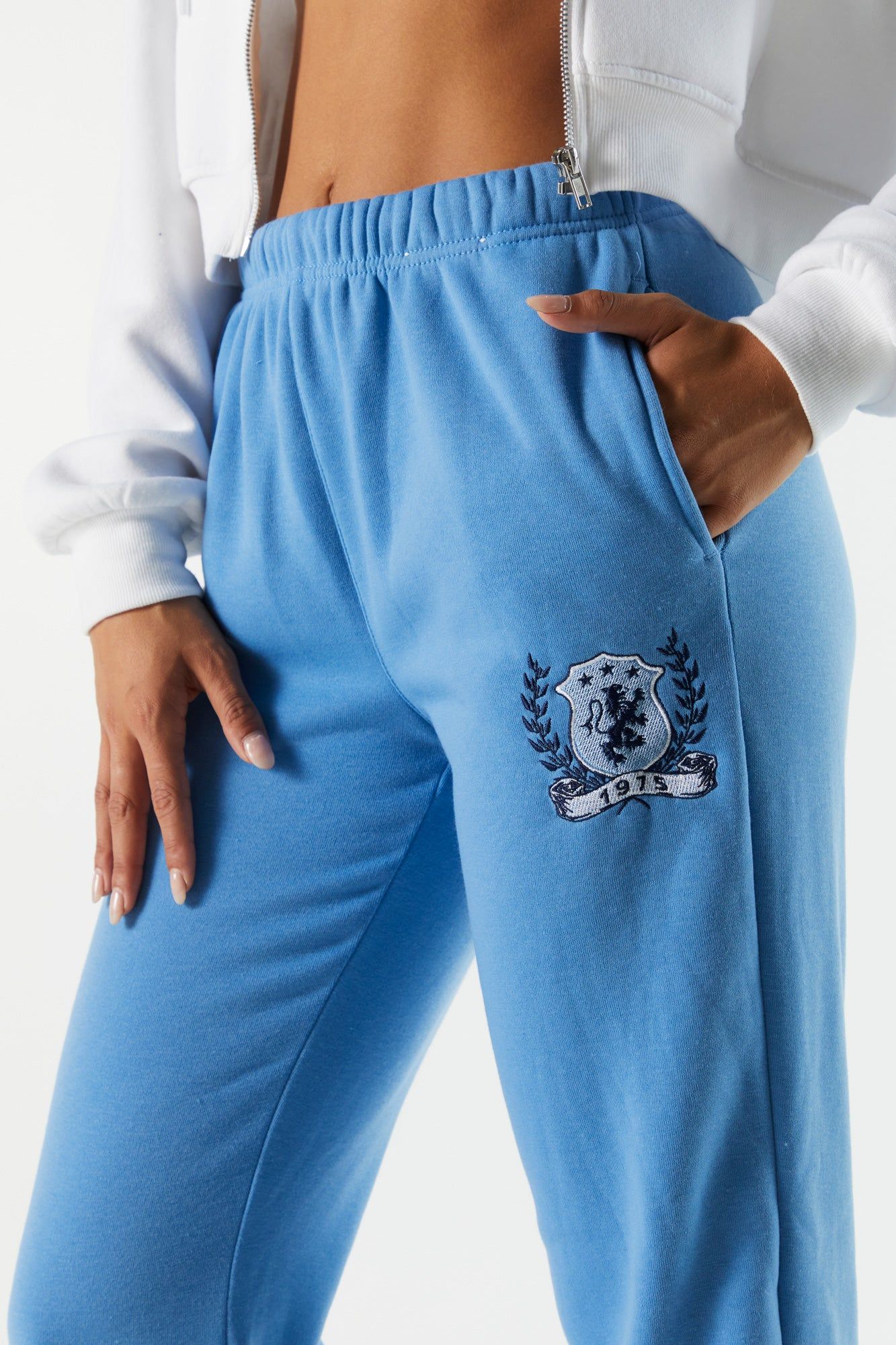 1975 Embroidered Fleece Jogger sold by Urban Planet product image thumbnail 4