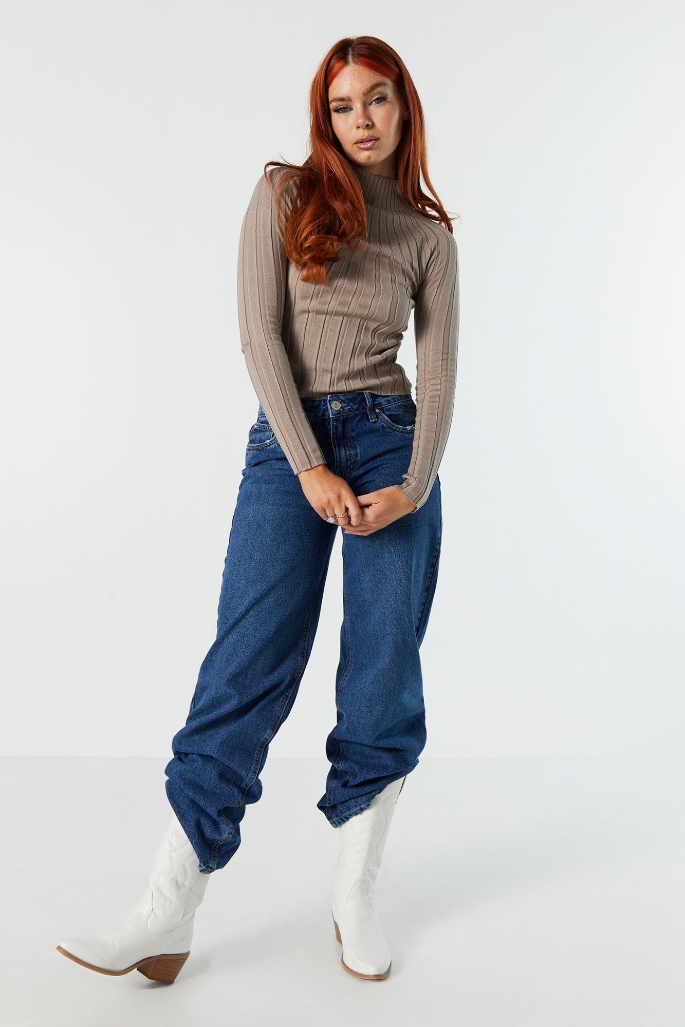 Col roulé côtelé à manches longues sold by Urban Planet product image thumbnail 3