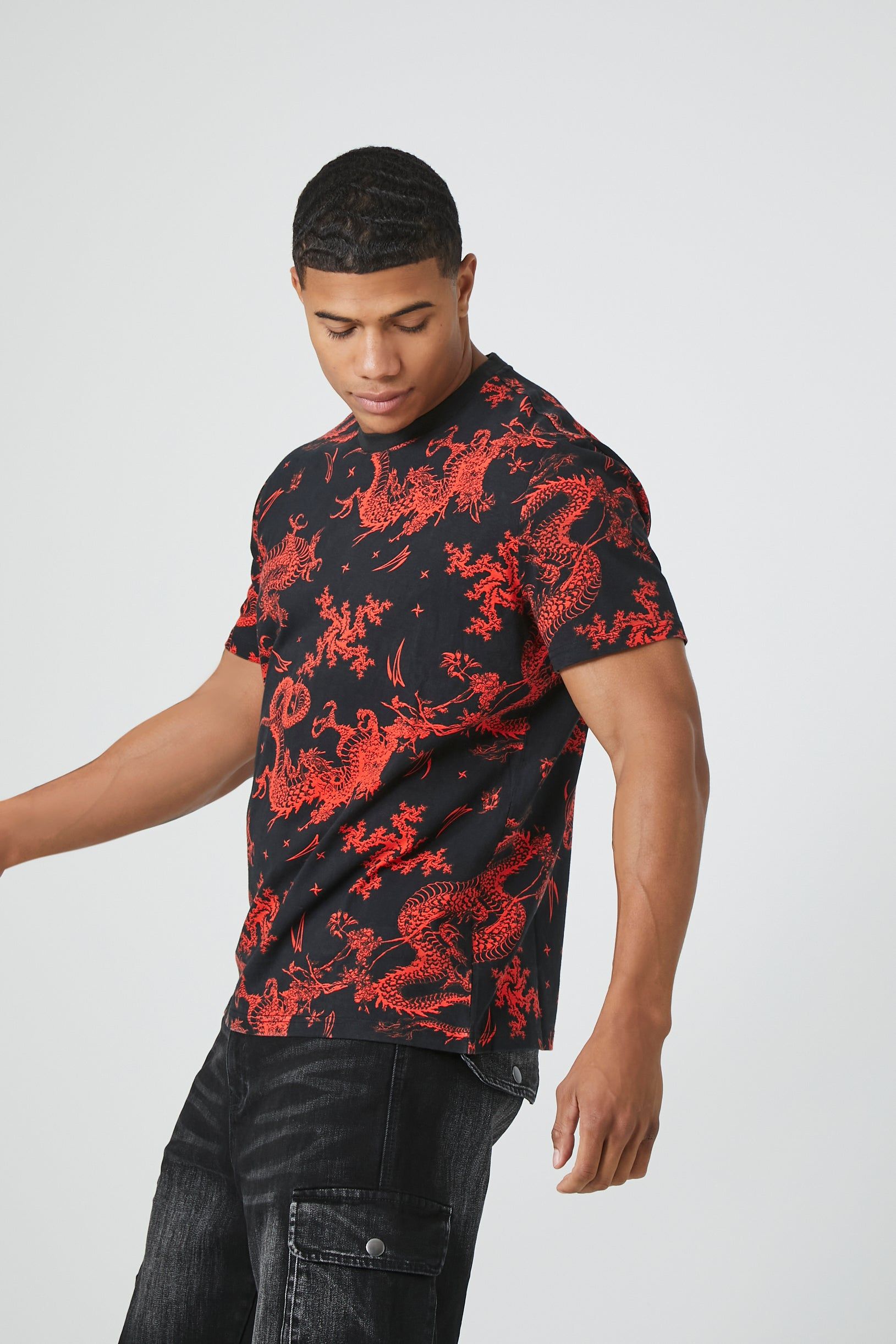 T-shirt ras du cou à imprimé Dragon sold by Urban Planet product image thumbnail 2