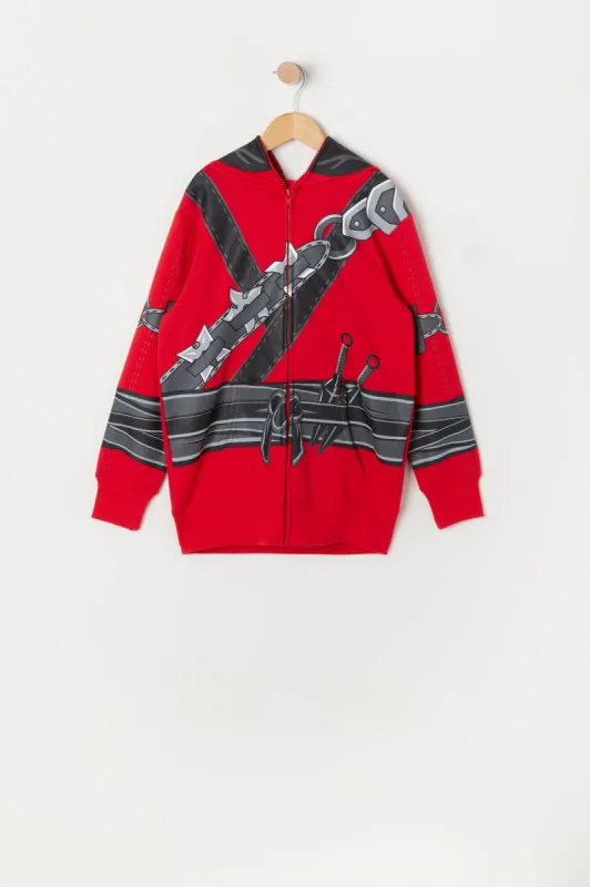 Boys Ninja Eye Mask Peeper Hoodie sold by Urban Planet