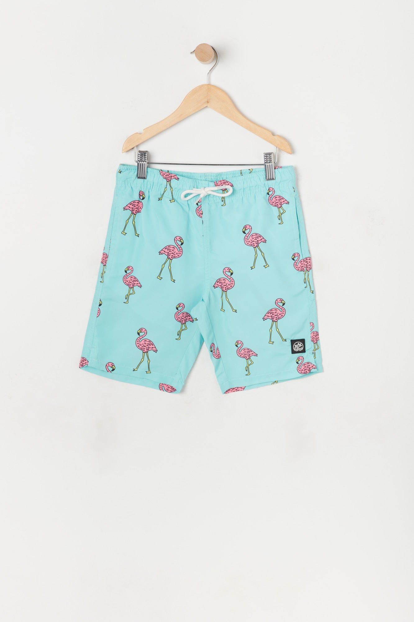 Boys Blue Flamingo Print Board Short sold by Urban Planet
