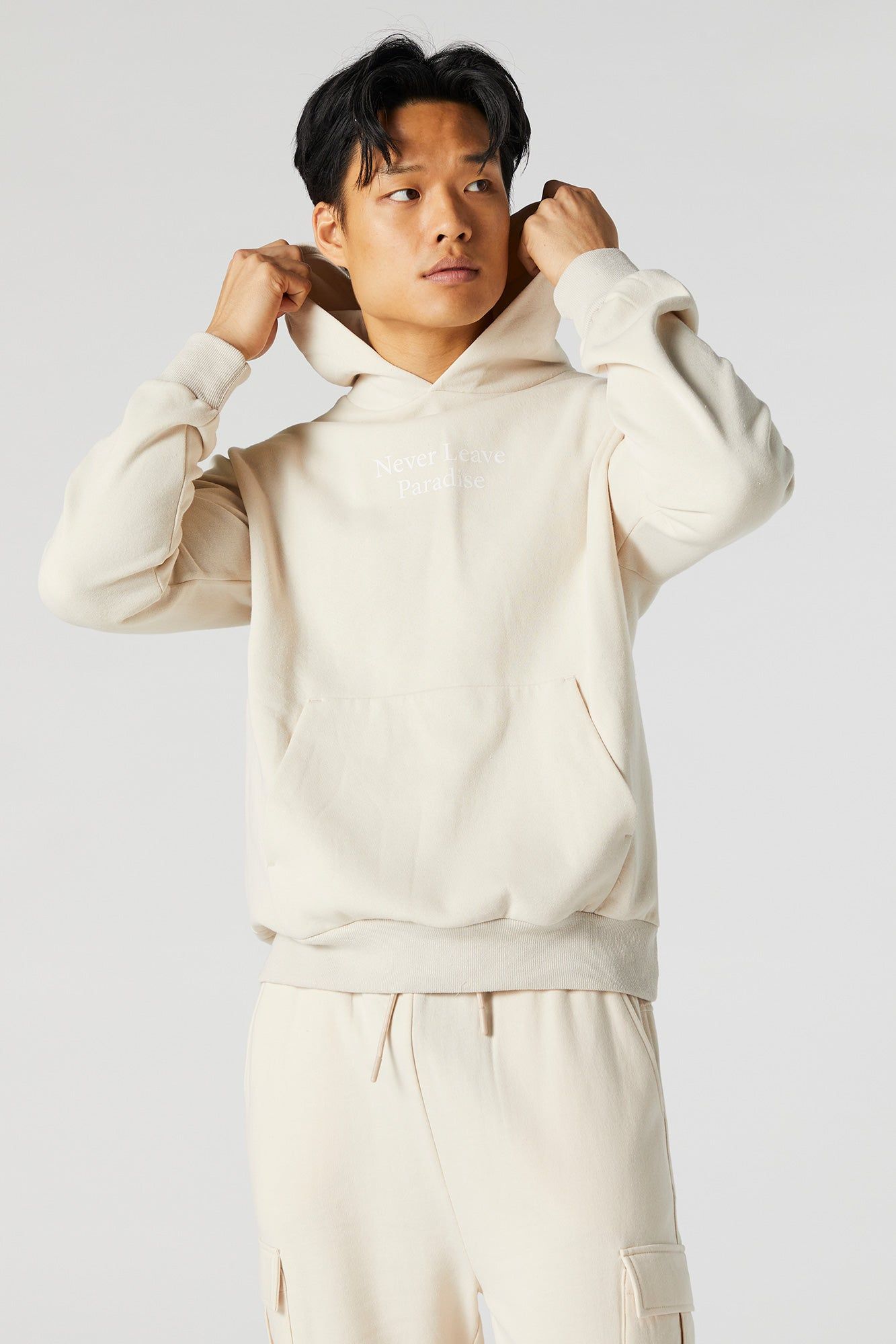 Never Leave Paradise Graphic Fleece Hoodie sold by Urban Planet