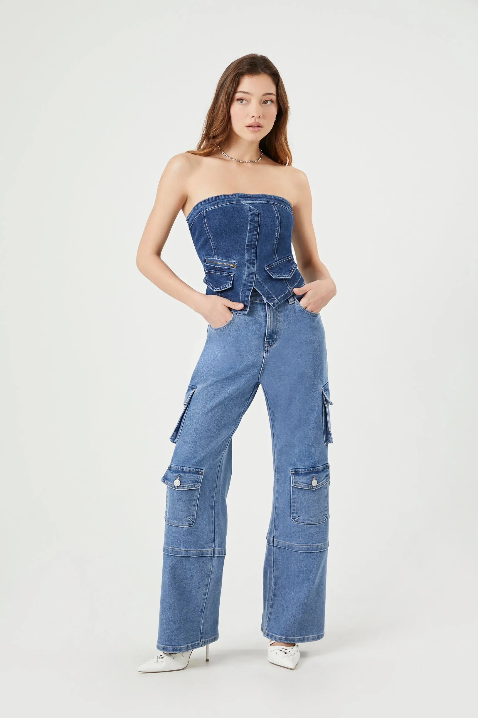Haut tubulaire en denim récupéré sold by Urban Planet product image thumbnail 4