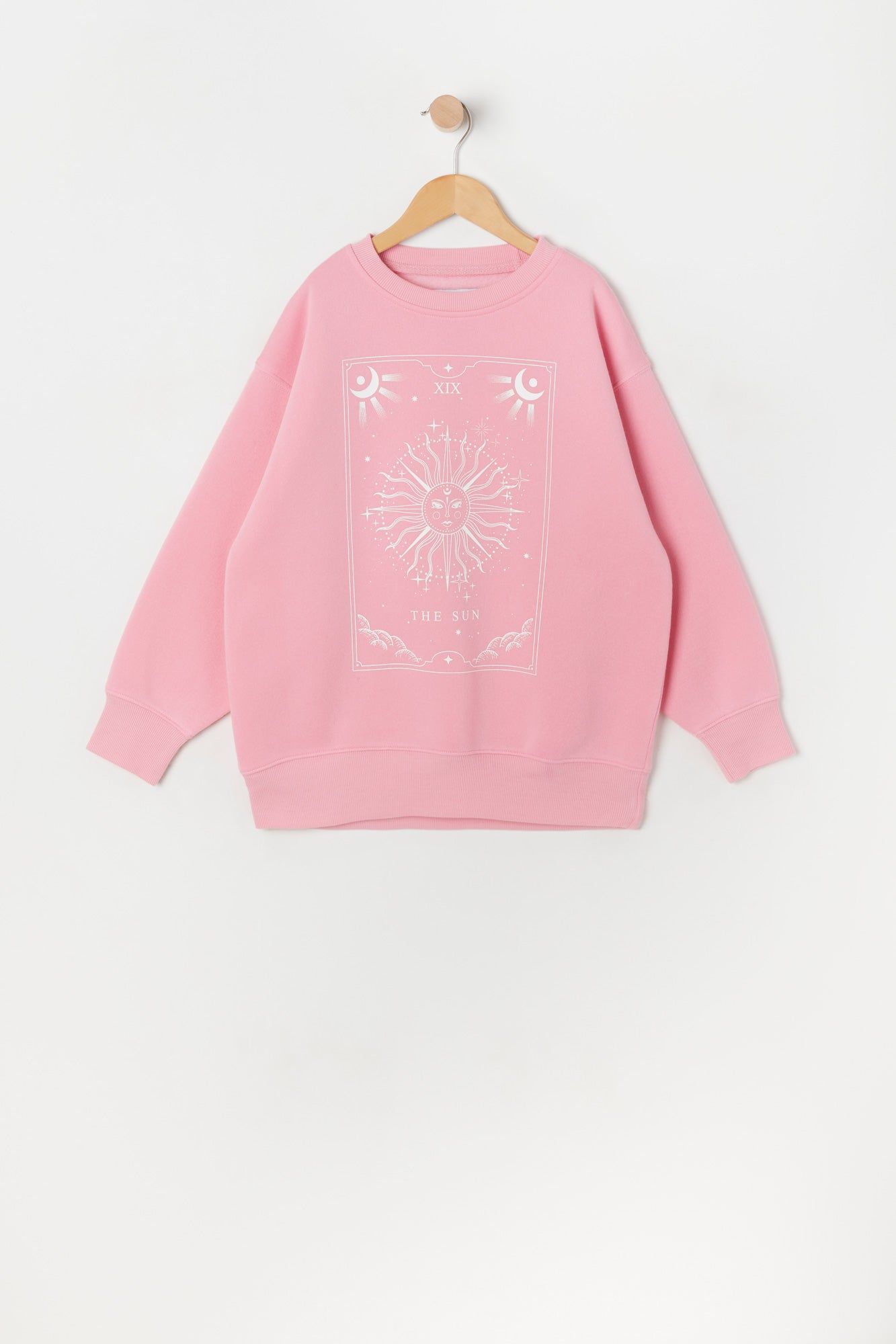 Girls The Sun Tarot Card Graphic Fleece Sweatshirt sold by Urban Planet