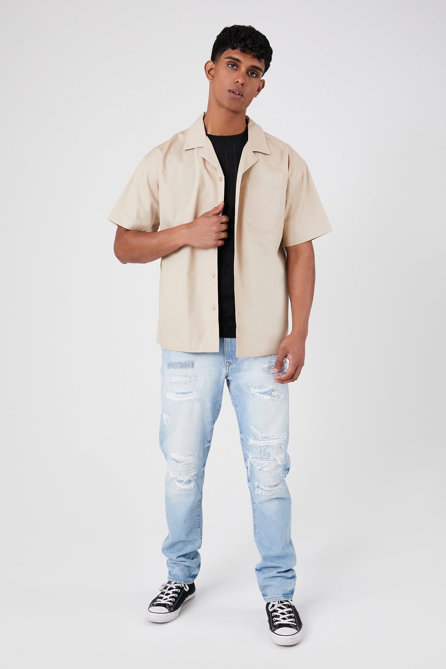 Poplin Button-Up Top sold by Urban Planet product image thumbnail 3